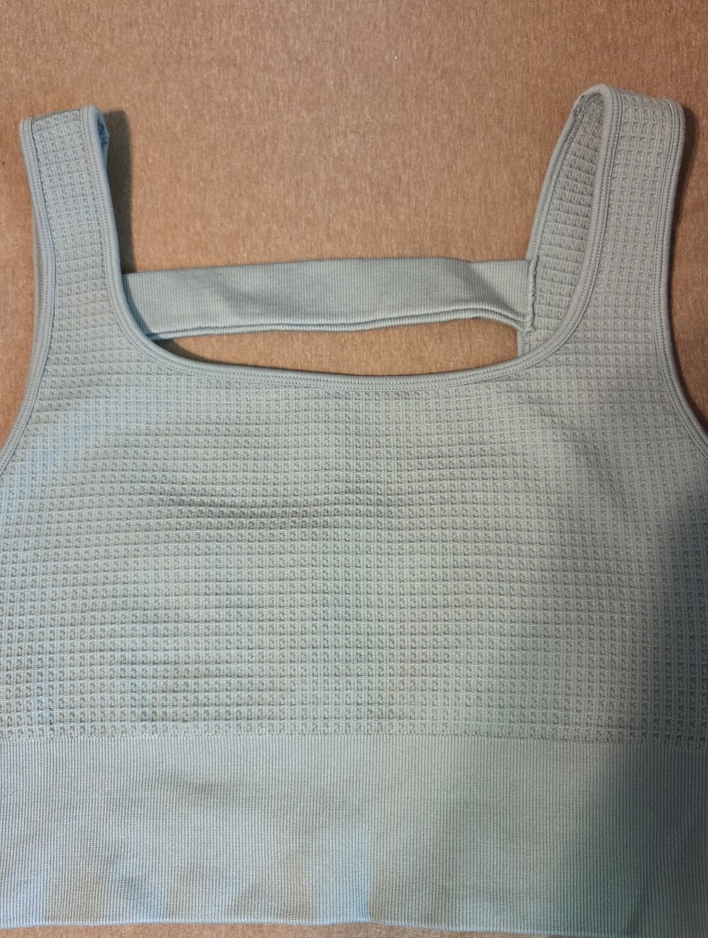 Yogalicious Women's Mint Green Waffle Knit Seamless Melanie Sports Bra Sz XL - Picture 1 of 6
